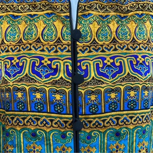 Vintage Adrianna Papell Silk Top 6 Evening Party Hoilday Vibrant Okd Money - Picture 7 of 10